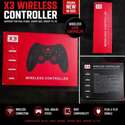 X3 Wireless Game Controller Gamepad for Android iOS Phone Tablet PC Smart TV