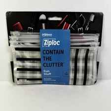 Ziploc Contain The Clutter Fun Stuff Set of 5 Reusable Bags - New