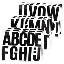 99 Large Alphabet Stickers, 9 Sheets 4 Inch Self-Adhesive Vinyl Letters Black
