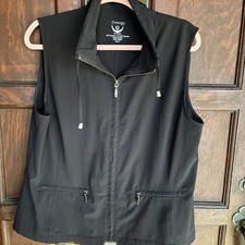 Zenergy by Chico's Women's Full-Zip Reversible Vest Black Size 2