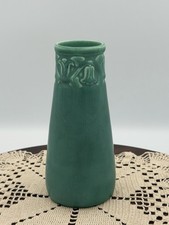 Rookwood Art & Crafts Pottery 1928 Green Blue Bellflower Vase Model 2111