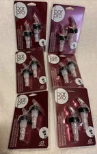 (6) 1-1/2 oz. BOTTLE POUR SPOUT 3-Ball MEASURED Precision Liquor Bar Pourer