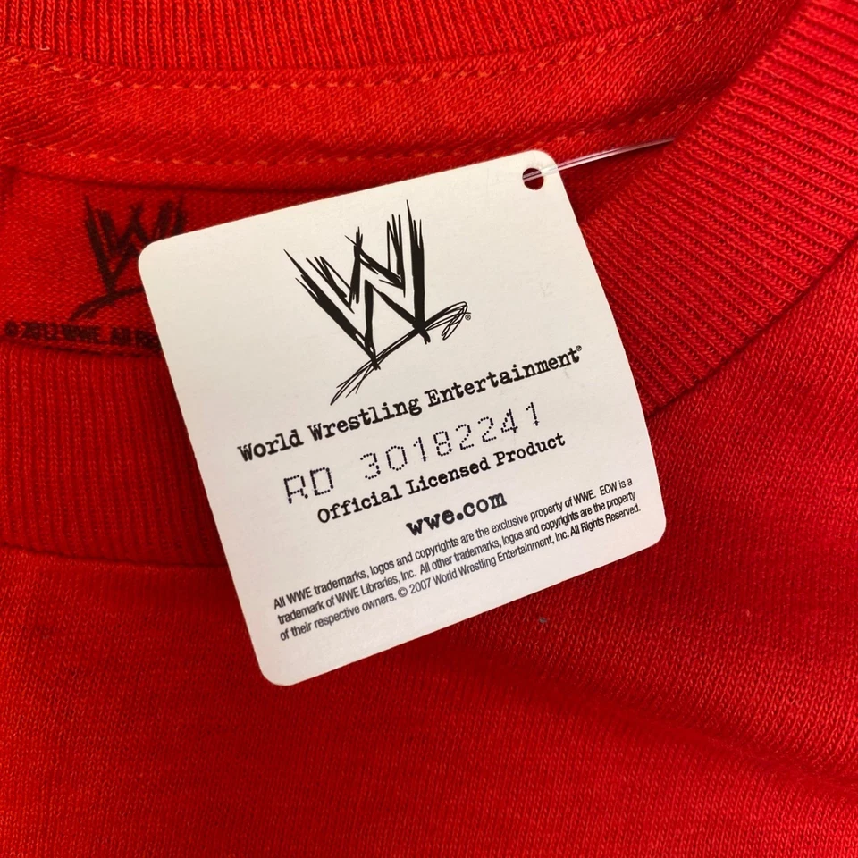 Camiseta de Lucha Libre Niños WWE CM Punk John Cena Roja XXL 18-20 Licencia Oficial Foto 4 de 4
