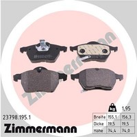 Bremsbelagsatz Scheibenbremse Zimmermann 23798.195.1 FüR Opel Astra Zafira Saab
