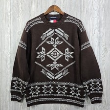    Vintage Tommy Hilfiger Nordic Sweater Men's M Holiday Cabincore Winter Wool