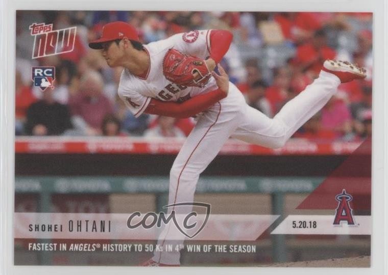 2018 Topps Now /5198 Shohei Ohtani #234 Rookie RC 3bs