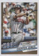2020 Topps Update Decades Best Batters Gold 36/50 Chipper Jones #DB-70 HOF y0i