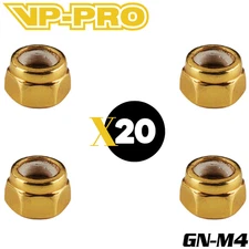 VP-PRO GN-M4 Gold M4 Locknuts (20) Team Associated Xray Losi Traxxas Arrma Mugen