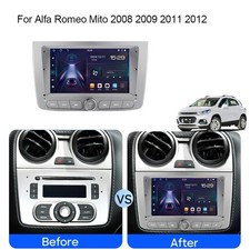 Per Alfa Romeo Mito 2008-2019 Carplay Android 15.0 Autoradio GPS Navi WIFI 64GB