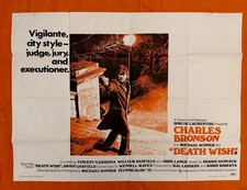 DEATH WISH UK QUAD ORIGINAL POSTER 30 X 40 '' FAIR CONDITION