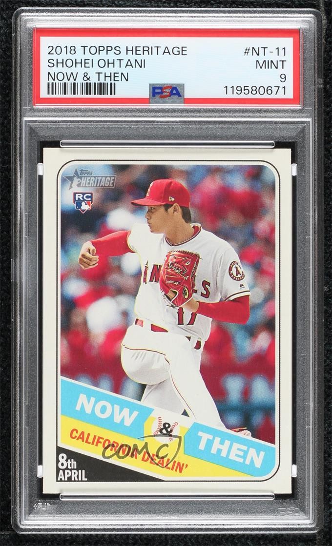 2018 Topps Heritage High Number Now & Then Shohei Ohtani #NT-11 PSA 9 MINT 1b8w