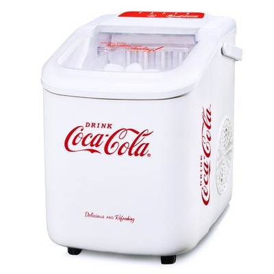 Coca Cola Eiswürfelbereiter Maschine SEB-28CC weiß - 8KG in 24 Stunden - 1,2L Tank 190W