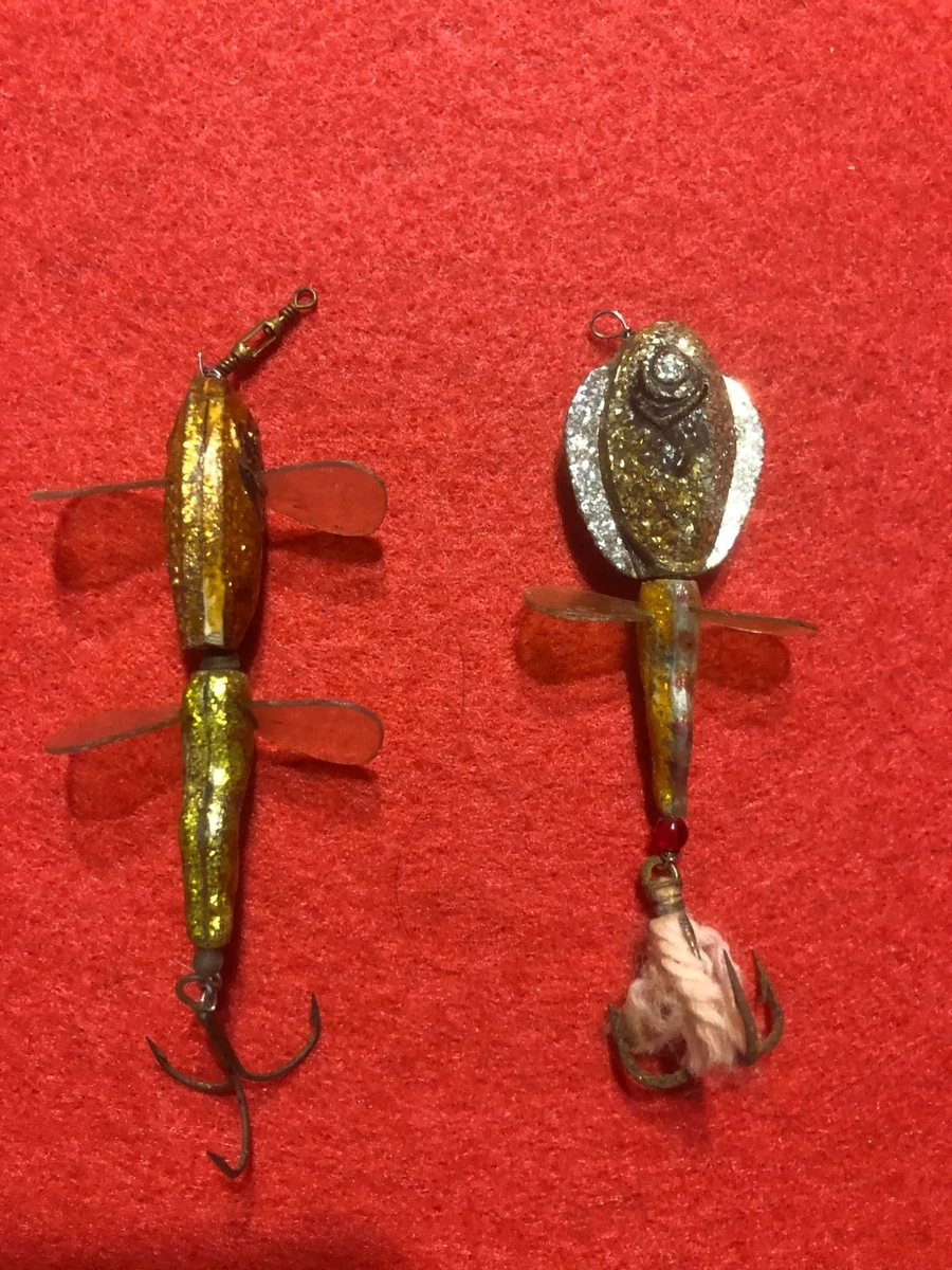 ASSORTIMENT DE MATÉRIEL de pêche ancien dont poisson Torpille EUR 22,50