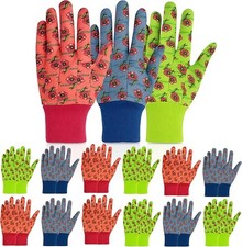 G  F 1823 JustForKids Kids Garden Gloves Soft Jersey 3-12 Pairs Assorted Colors