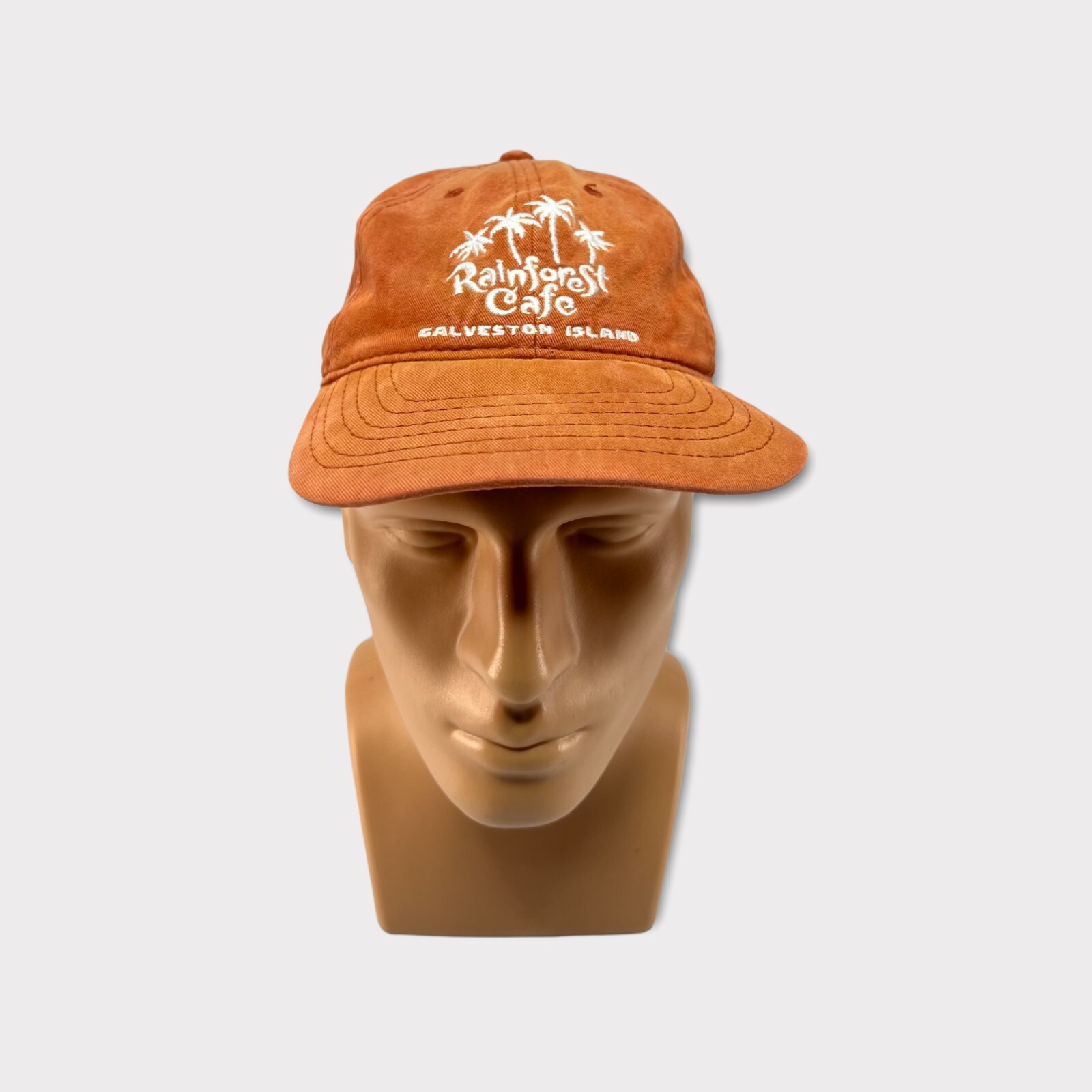 Rainforest Cafe Hat Galveston TX Rusty Orange With Wh… Gem