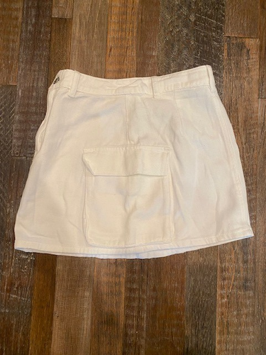 Princess Polly Damen Minirock Denim weiß Gr. 4 - Bild 3 von 4