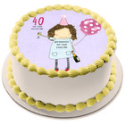 40.Geburtstag Tortenaufleger Bild Party Deko Geschenk essbar Prosecco stat Karte