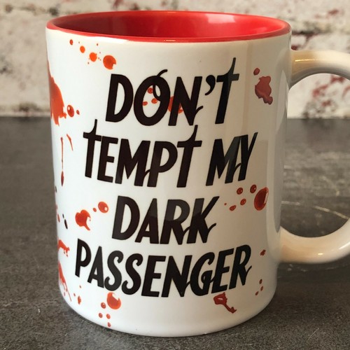 Dexter TV Show Don't Temp My Dark Passenger Red Blood Splatter Serial Killer Mug - Picture 7 of 10