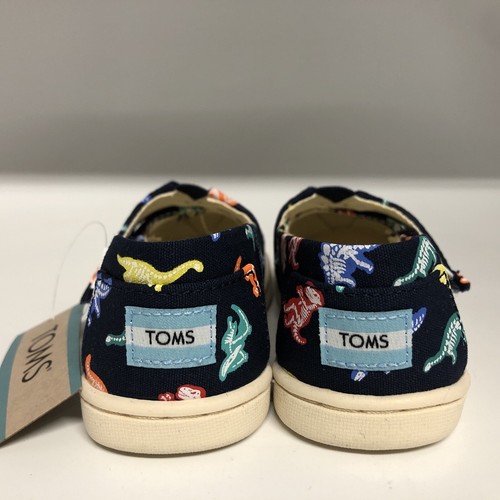 Toms Belmont Navy Dino Bones Youth Size 7 - Picture 5 of 7