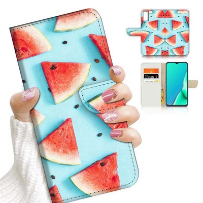 ( For Oppo Reno 8 Pro 5G ) Wallet Flip Case Cover AJ23687 Watermelon