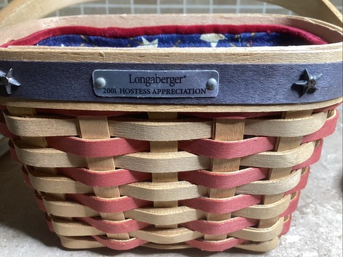 LONGABERGER 2001 Hostess Appreciation Basket, , Liner, -new - Picture 5 of 6