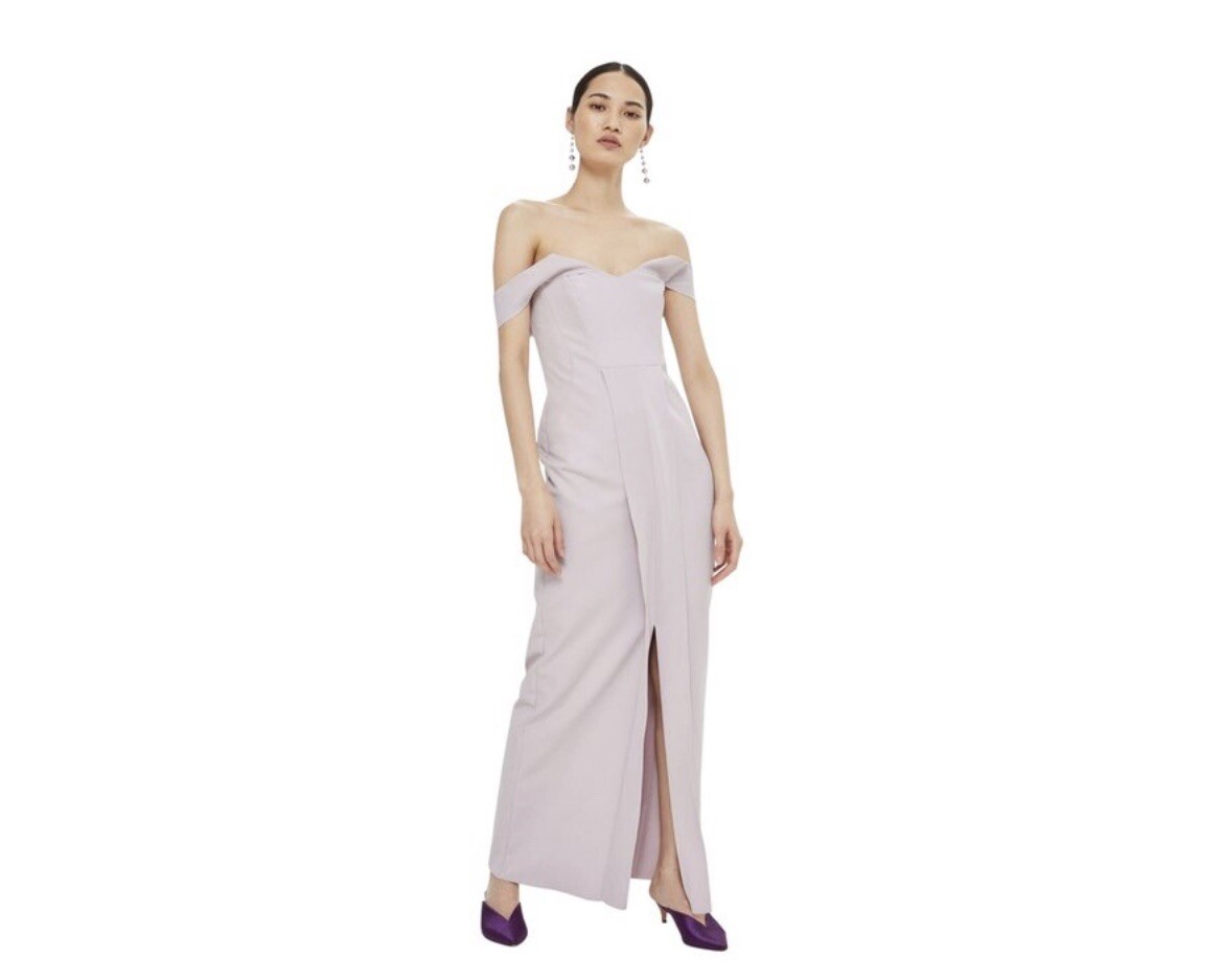 topshop purple maxi dress Topshop Floral Print Ruched Long Sleeve Mesh Maxi Dress In Purple Multi