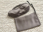 Katrin Leuze * Satin Schlafbrille * Augenmaske * grau * mit Satinbeutel * NEU