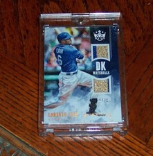 2018 Diamond kings Dual Patch Lorenzo Cain 21/25 DKM-LC 2 Color Gold & Blue