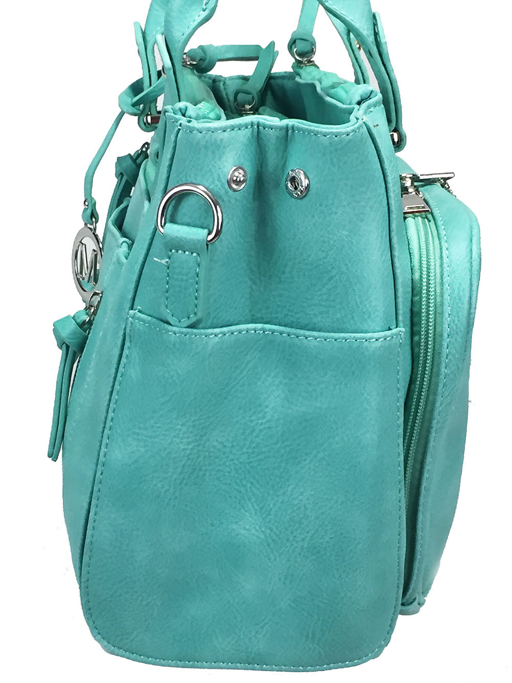 Zzfab Multi Zippers Locking Faux Leather Concealed Carry Gun Purse