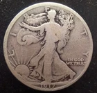 1917 P Walking Liberty 90% Silver Half Dollar in Good Condition. -#0481