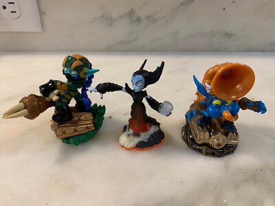 Skylander Lot of 3 Figures: Lightcore-Hex, Stealth Elf, and Big Bubble Pop Fizz