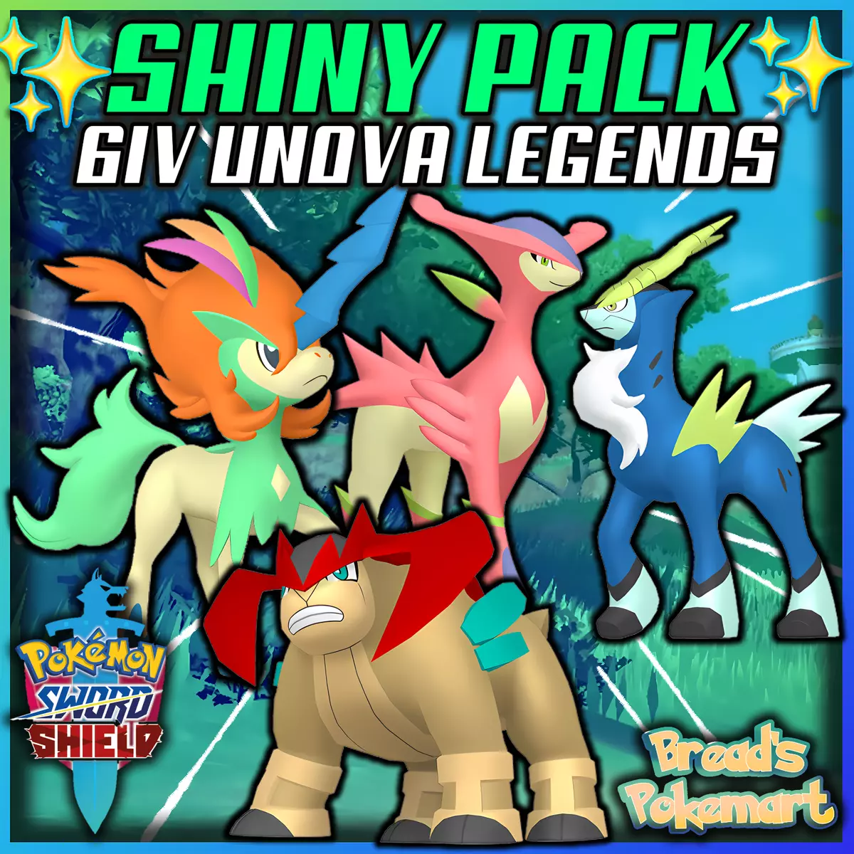 Shiny Genesect (6IV) for Pokemon sword and Shield + Masterball