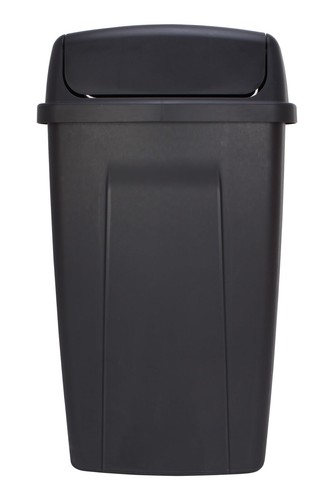 13 Gallon Trash Can Plastic Swing Top Kitchen Garbage Waste Trash Can, Black - Picture 7 of 7