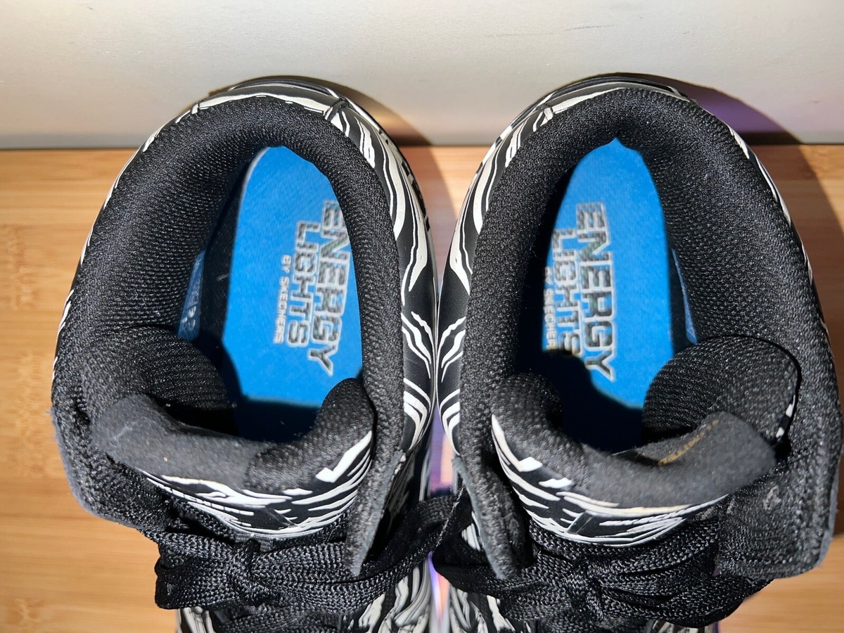Skechers Energy Lights 2.0 Shoes Size 8 White & Black,Limited 