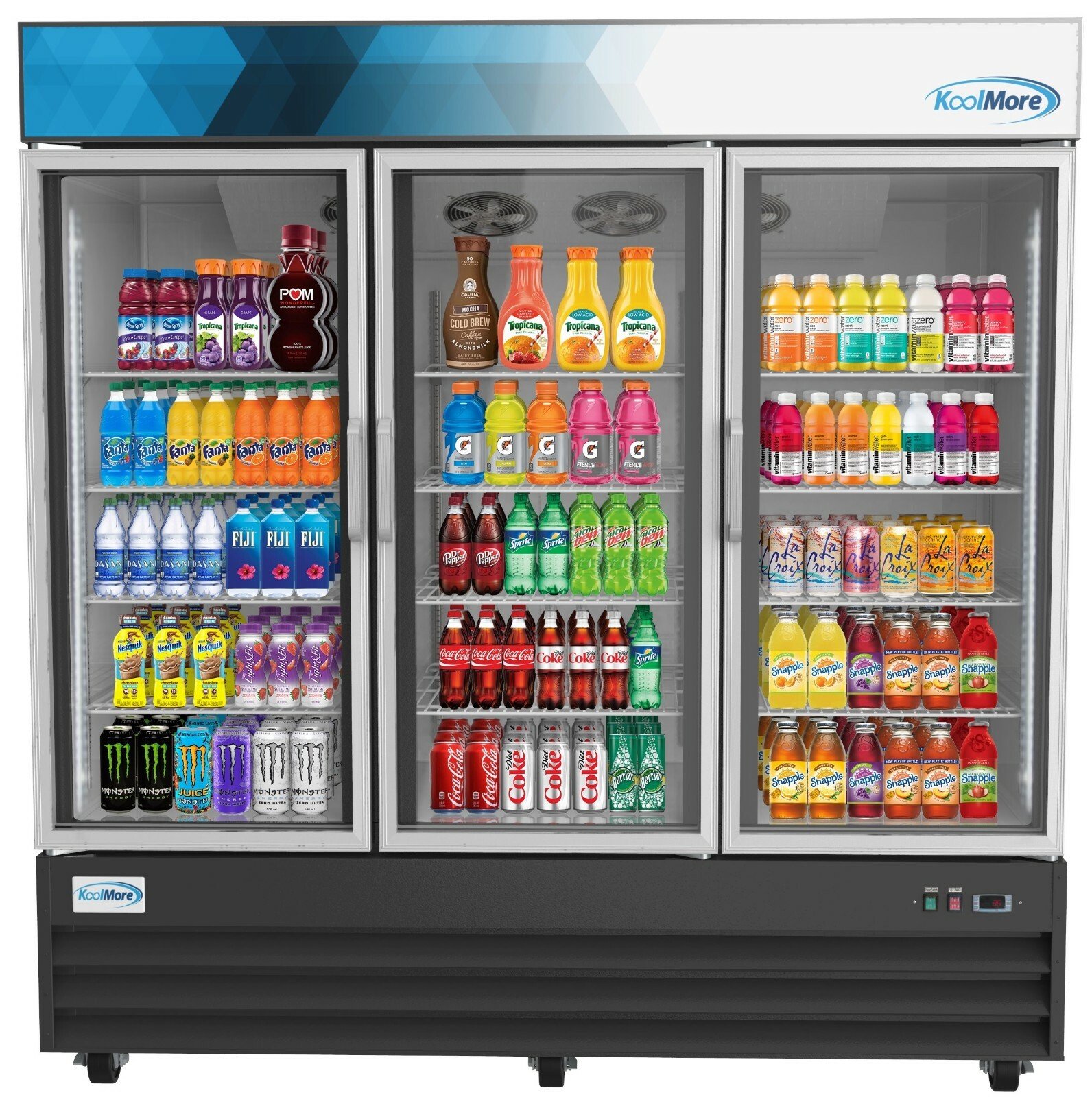 true 3 door commercial refrigerator