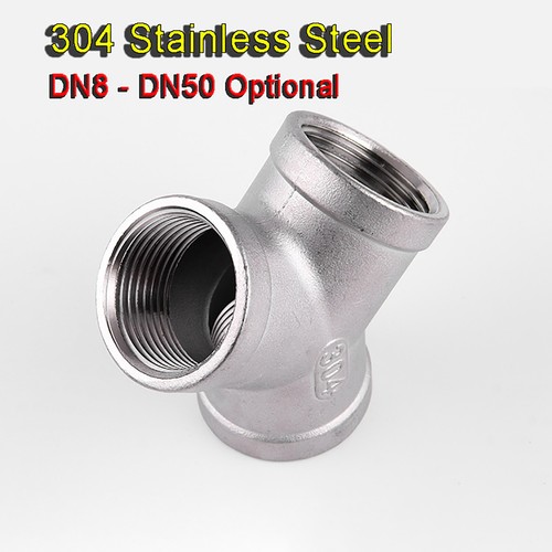 Stainless Steel Y Piece Tee Adapter Connector BSP Thread Pipe Fittings 1/4" ~ 2" - Picture 4 of 14