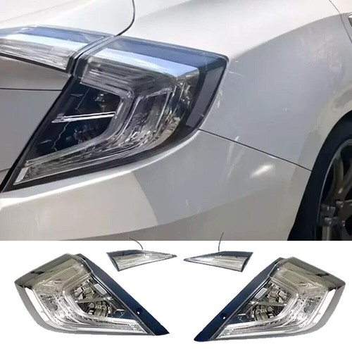 Crystal Clear Lens LED Tail Lights fit for Honda Civic Sedan 2016~21 10th Gen - Foto 8 di 13