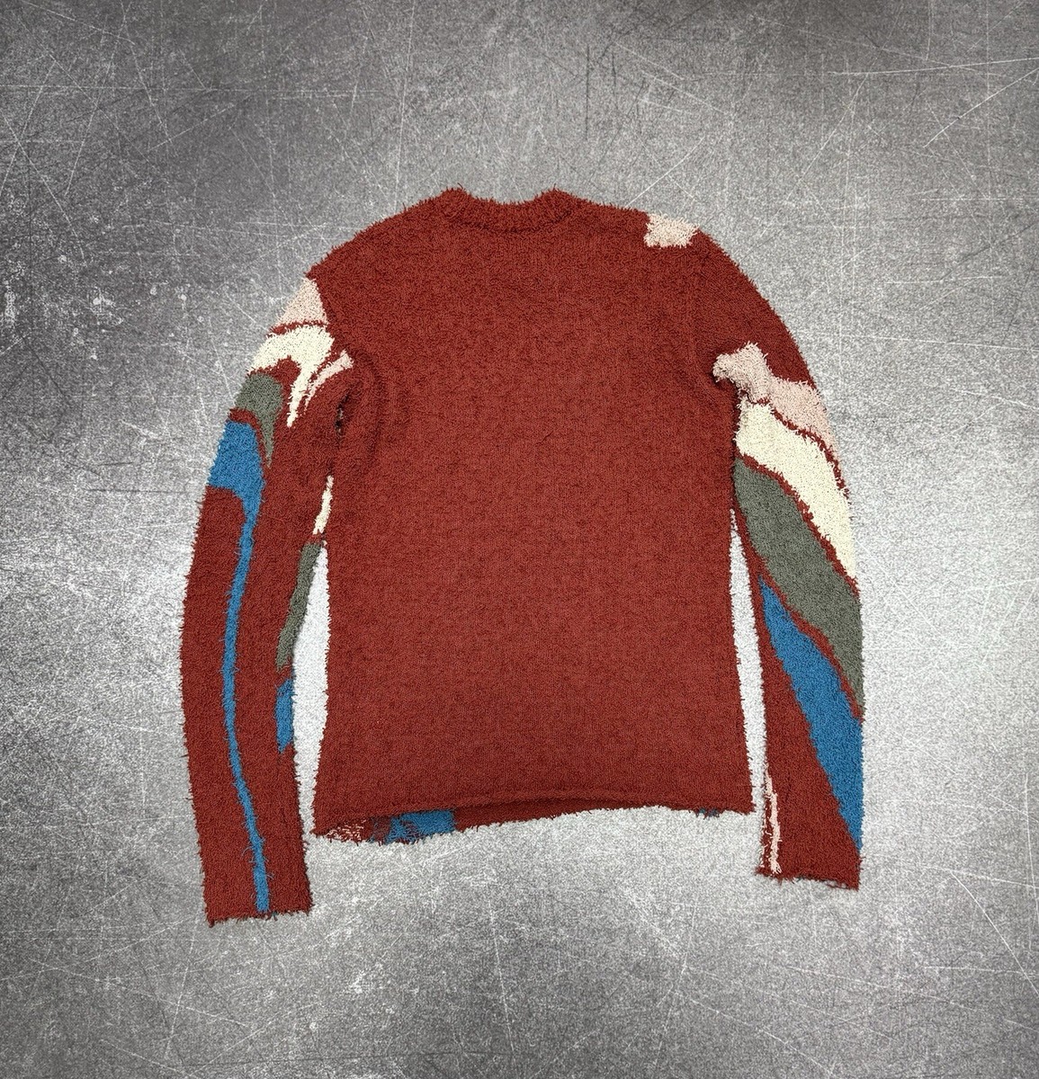 Kiko Kostadinov Red Delva Body Intarsia Knit Sweater AW18 | eBay