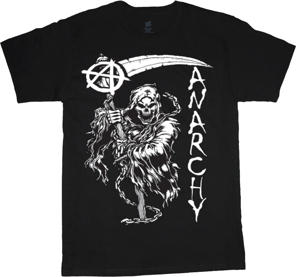 Big and Tall Anarchy Grim Reaper Graphic Tees for Men-image