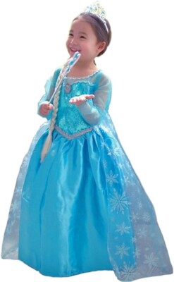SIZE 7-8   yr Snow Ice Princess Costumes, Inspired by Frozen Princess  Elsa