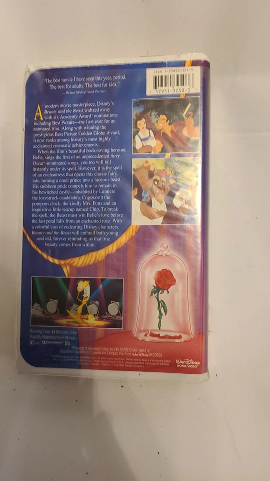 Walt Disney Classic - Beauty And The Beast VHS - Black Diamond - Clamshell Rare - Image 2 of 3