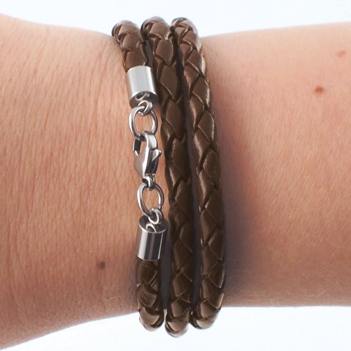 Bracciale Pelle Intrecciata All'Uomo Della Mia Vita - Foto 12