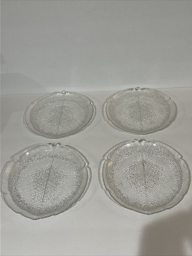 ARCOROC FRANCE ASPEN Set Of 4 Salad Plates 7.5” GLASS ROUND - Picture 1 of 6