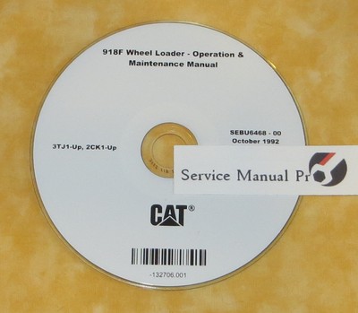 SEBU6468 CAT 918F Wheel Loader Operation Maintenance Manual CD 3TJ 2CK