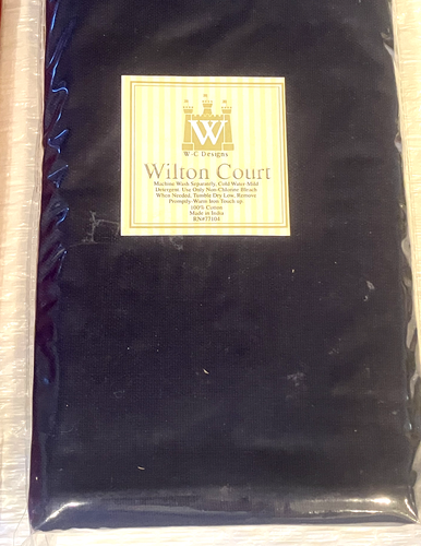 Set 6 Tovaglioli Wilton in Navy 19" Quadrati 100% Cotone Tovaglioli NUOVI - Foto 1 di 2