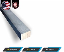 3/8" x 1/2" Steel Flat Bar - Metal Stock - Mild Steel - 12" Long 1-ft 