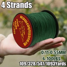 Super Strong PE Braided Fishing Line Abrasion Resistant 4 Strands 6-100LB Line