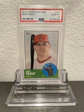 2012 Topps Heritage #207 Mike Trout Angels RC Rookie PSA 10