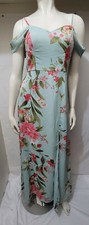 Crystal Doll Formal Prom Winterformal Dress Size 1 Floral Baby Blue Leg Slit