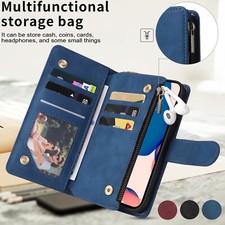 Luxury Zip Wallet Leather Case Cover For iPhone 17 13 12 14 15 16 Pro Max 11 XR